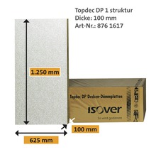 ISOVER Tiefgaragen und Kellerdeckendämmung Topdec DP 1 mit strukturierter Vlieskaschierung WLG 035 1250 x 625 x 100 mm-thumb-0