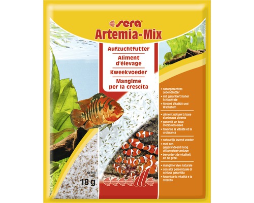 Nourriture d'élevage sera Artemia-Mix 18 g Aliment d''élevage Sera Artemia Mix, paquet de 18 grammes