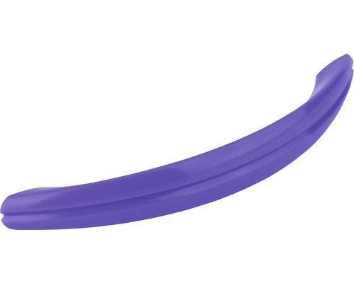 Poignée de meuble en plastique lilas, distance entre les trous 128 mm, Lxh 166/30 mm Poignée profilée en plastique