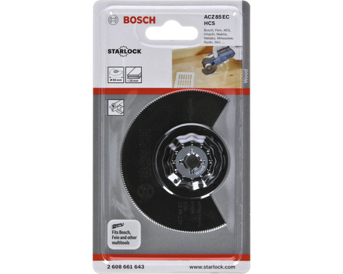 Lame de scie Bosch Starlock ACZ 85 EC HCS pour bois