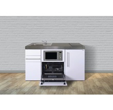 Cuisines Stengel kitchenette avec appareils Premiumline 150 cm blanc brillant prémontée variante gauche 1015078168100