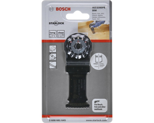 Lame à immersion Bosch Starlock AIZ 32 BSPB BIM pour bois