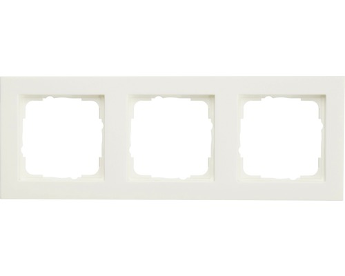 Plaque triple interrupteur encadrement Gira E2 blanc pur mate-0