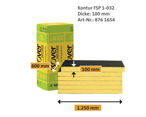Isover Kontur FSP 1-032 Dämmstoffplatte, 100 mm Dicke