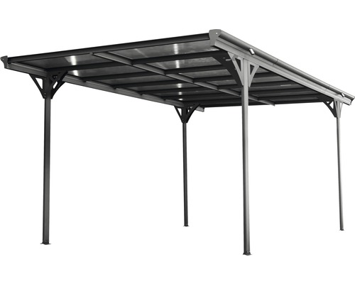 Freistehendes Carport mit Flachdach und Stahlrahmen