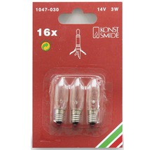 Paquet de trois ampoules 14V 3W pour décoration de Noël