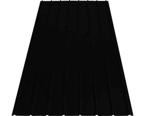 Tôle trapézoïdale PRECIT H12 noir foncé RAL 9005 2000 x 910 x 0,4 mm