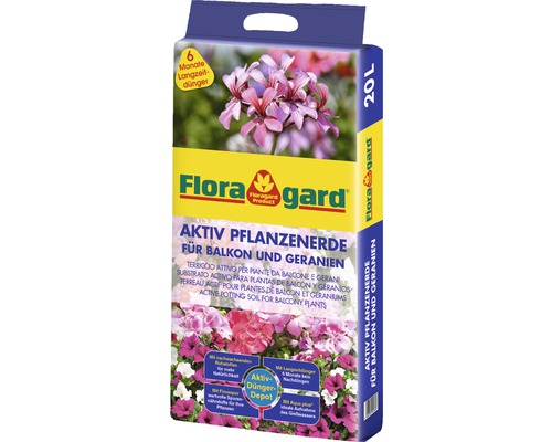 Terreau pour plantes actif compact Floragard, 20 litres