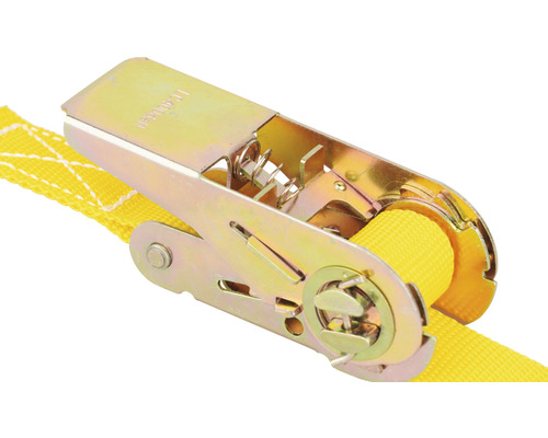 Sangle d''arrimage avec cliquet en métal et sangle textile