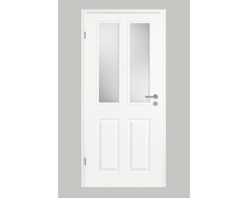 Porte intérieure Pertura Pila 04 laque blanche (semblable à RAL 9010) 86,0x198,5 cm gauche avec découpe GD (sans vitrage)