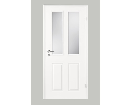 Porte intérieure Pertura Pila 04 laque blanche (semblable à RAL 9010) 73,5x198,5 cm droite avec découpe GD (sans vitre)