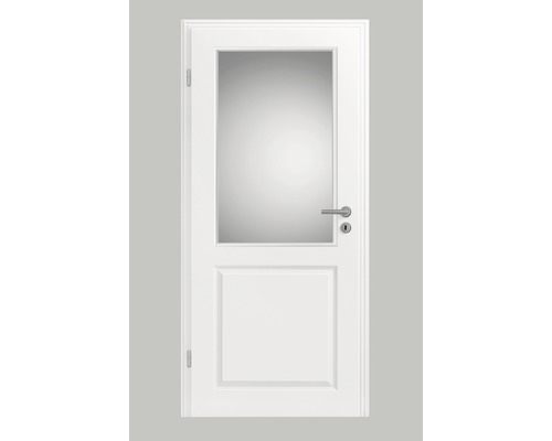 Zimmertür Pertura Pila 03 weiß (ähnlich RAL 9010) 86,0x198,5 cm Links mit Lichtausschnitt GR (ohne Glas)