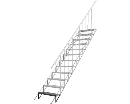 Escalier autoportant en métal avec rampe