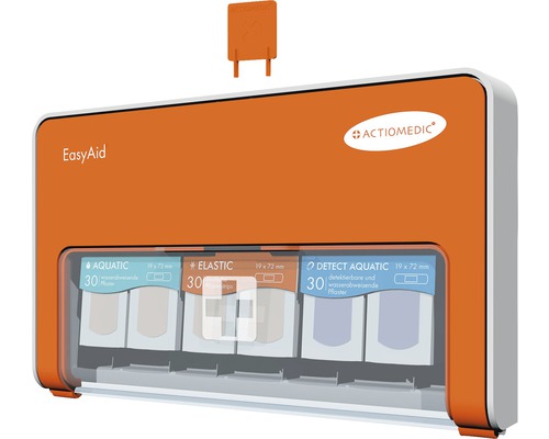 Actionmedic EasyAid Pflasterspender mit verschiedenen Pflastertypen