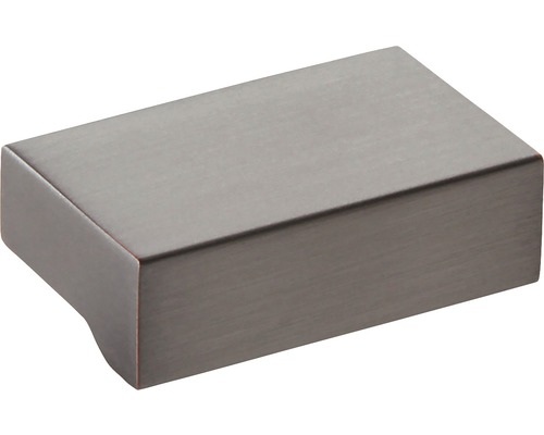 Poignée de meuble en aluminium mat/nickel, distance entre les trous 16 mm, Lxlxh 32/10/20 mm