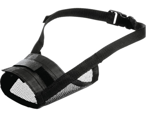 Muselière noire pour chien avec sangle réglable