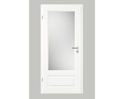 Porte intérieure Pertura Pila 04Q laque blanche (semblable à RAL 9010) 86,0x198,5 cm gauche avec découpe GP (sans vitrage)