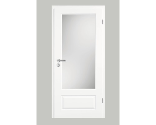 Porte intérieure Pertura Pila 04Q laque blanche (semblable à RAL 9010) 73,5x198,5 cm à droite avec découpe GP (sans vitre)