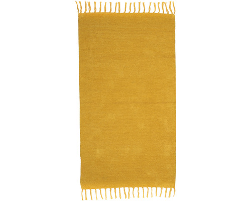 Tapis de chiffon Chenille jaune moutarde 90x160cm