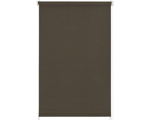 Store à clipser avec guidage latéral sans perçage uni marron chocolat 60x150 cm avec support de serrage-0