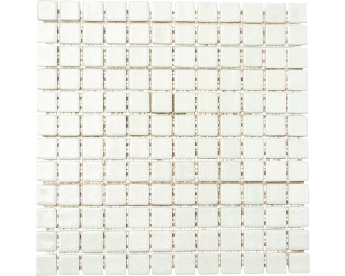 Mosaïque de verre GM AS 1010 blanc, 30,5x32,5 cm