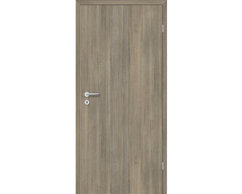 Holztür mit Türgriff und Schloss