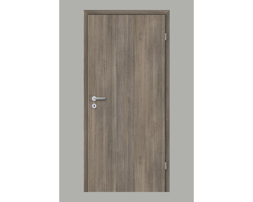 Porte intérieure Pertura Yori CPL mélèze Smoke longitudinal 86,0x198,5 cm droite Porte en bois avec garniture de poignée