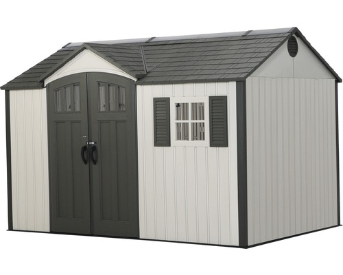 Abri de jardin avec double porte et fenêtre