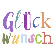Illustration des Wortes Glückwunsch