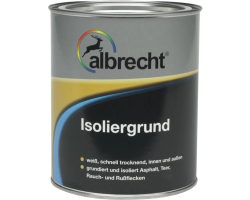 Couche d'isolation et de barrage Albrecht blanc mat 750 ml Boîte d''apprêt isolant de Albrecht
