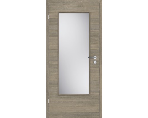 Innentür mit Glaseinsatz und Holzmuster
