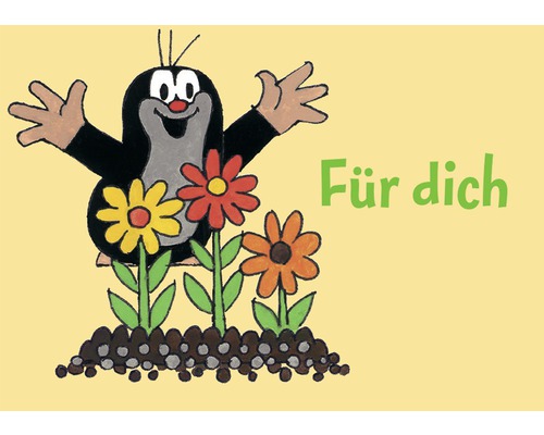 Mini carte de vœux Für Dich Maulwurf 7,7x5,5 cm