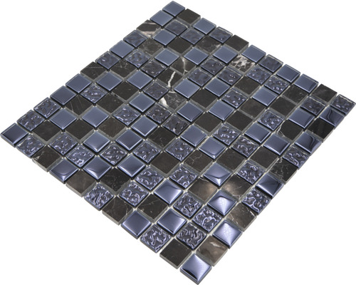 Carreau de mosaïque carré en verre et en pierre