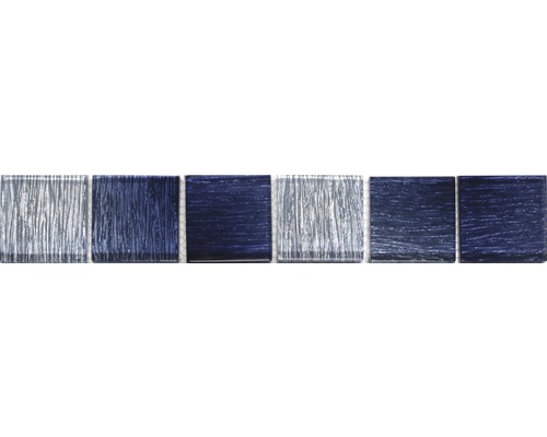 Frise en verre verre bleu saphir 4,8x29,8 cm