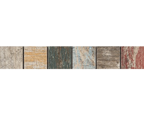 Frise en céramique Woodstock antique 3 4,8x29,8 cm Panneaux décoratifs en bois avec différentes textures de surface