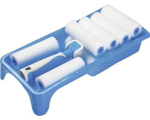 Farbroller Set mit Farbwanne und mehreren Walzen