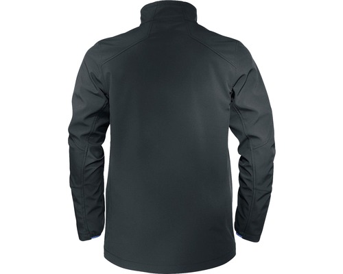 Schwarze Softshelljacke von hinten