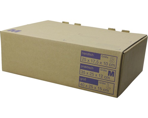 Carton d'expédition Cargo Point 250 x 120 x 350 mm carton ondulé 9,2 l à 25 kg Carton de déménagement en carton avec indications de taille