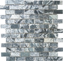 Mosaikfliesenmatte mit rechteckigen Natursteinen