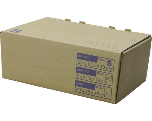 Carton d'expédition Cargo Point 175 x 100 x 250 mm carton ondulé 3,7 l à 25 kg Carton de déménagement en carton avec indications de taille