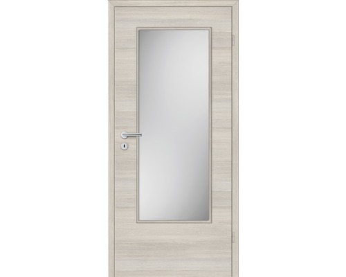 Innentür mit Glasausschnitt, Türgriff und Schloss