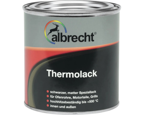 Albrecht Thermolack Ofenlack bis 500 ° C schwarz 375 ml