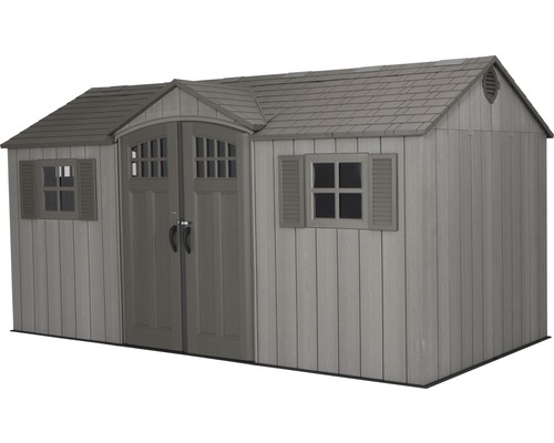 Abri de jardin avec double porte et fenêtres