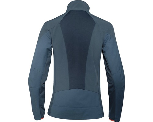 Rückansicht einer Softshelljacke für Damen