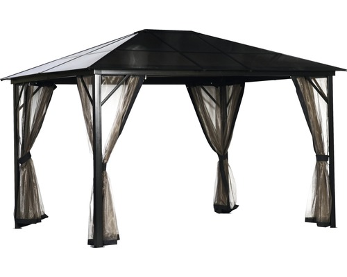 Tonnelle de jardin avec rideaux