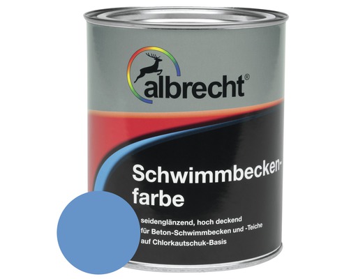 Peinture de piscine Albrecht bleu océan 750 ml Boîte de peinture pour piscine