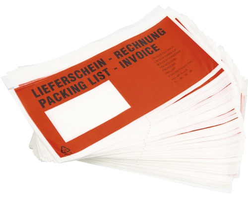 Cargo Point Begleitpapiertaschen, selbstklebend Stapel Lieferscheintaschen mit Aufdruck Lieferschein Rechnung Invoice