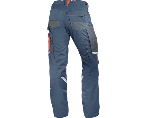 Arbeitshose mit Taschen und Reflexstreifen, Rückansicht