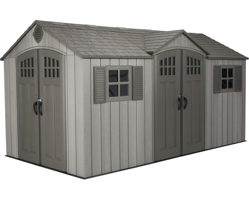 Abri de jardin avec porte double et fenêtre