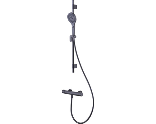 Ensemble de douche Avital TROTINA, longueur de barre de douche 80 cm avec robinet thermostatique noir mat Ensemble de douche Avital TROTINA, longueur de barre de douche 80 cm avec robinet thermostatique noir mat
